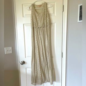 Cream lace maxi dress